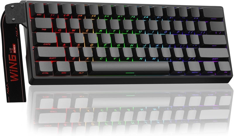 CORBOBO Aula WIN60 HE - 60% Mechanical Gaming Keyboard Wired, Magnetic Switch Hot Swappable, Adjustable Actuation Rapid Trigger Mode, 8000 Hz Polling Rate, RGB Small Keyboard 60 Percent Compact Design for PC - Image 1
